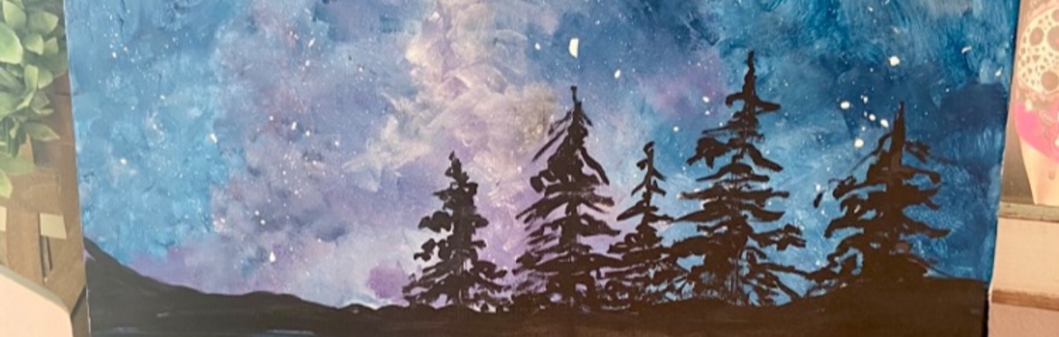 Thrifty Tuesday $25 Paint Night Midnight Sky Paint Night