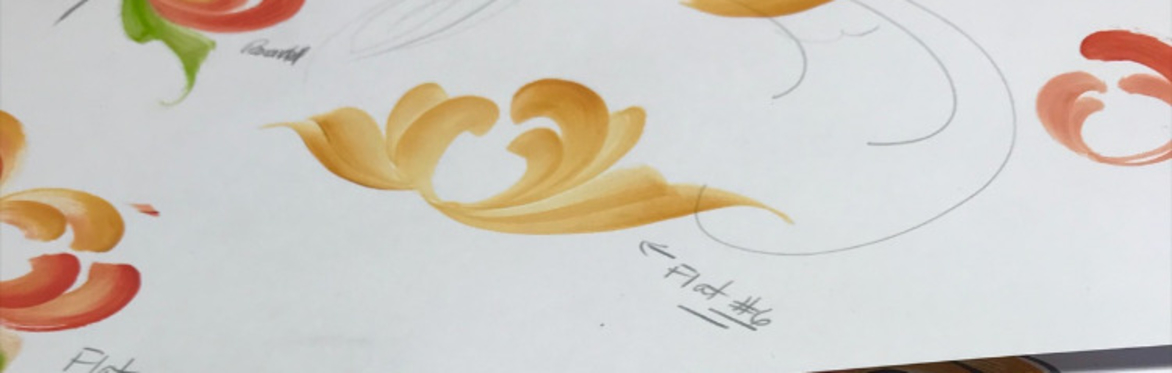 Brush Control with a Flat brush- Foundations in Rosemaling  Strokework Series Part one - The C and S srokes