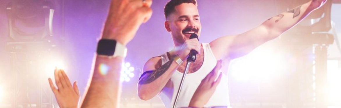 Luke as Freddie Mercury Tribute and Divine Creatures Club Night