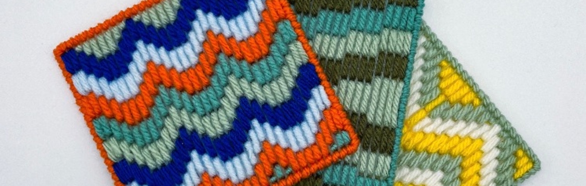 Bargello Needlepoint Embroidery Coaster Workshop