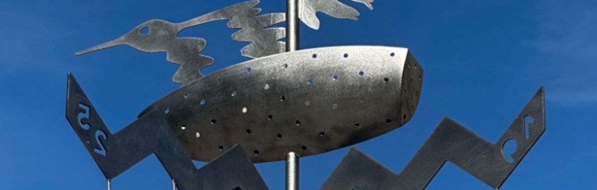 Detail from Street Waders sculpture by Anna Reading