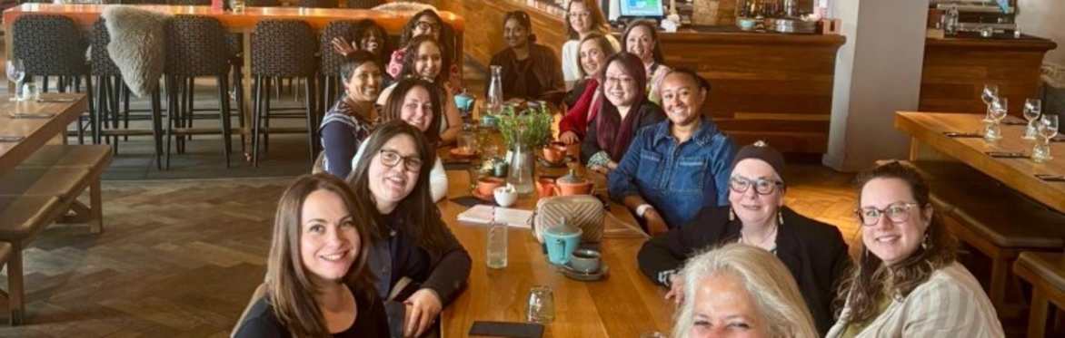 business women at networking lunch