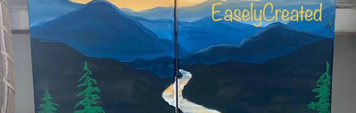 Couples Paint Night "Blue Valley"