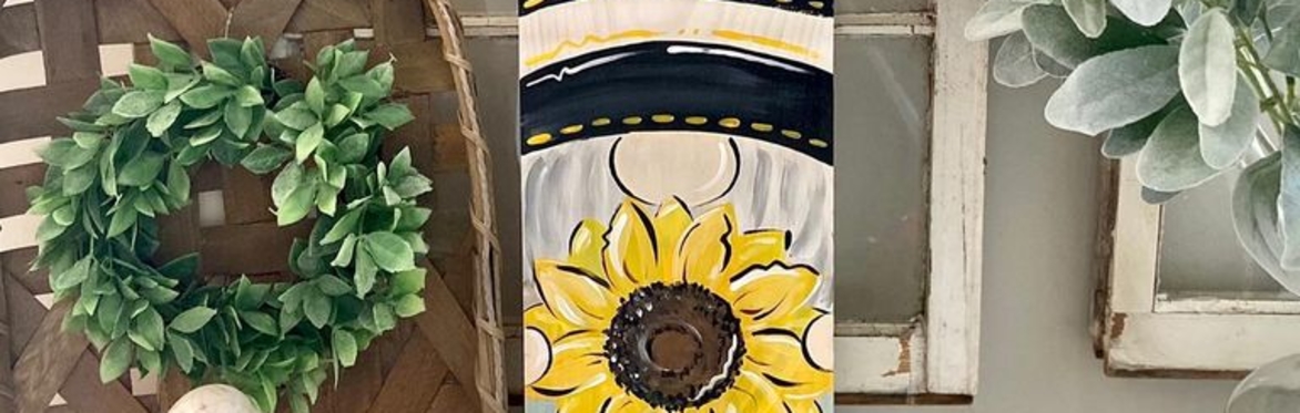Hello Sunshine Sunflower Gnome Paint Night