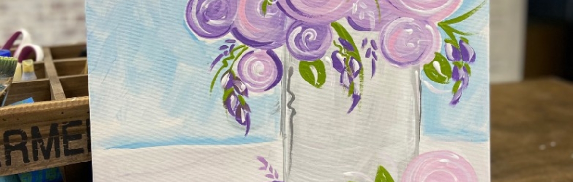 Thrifty Tuesday "Bouquet of Purple" Canvas