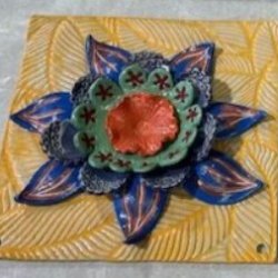 Flower Tile with the Bunbury Studio Potters - T2WS26:CWGM