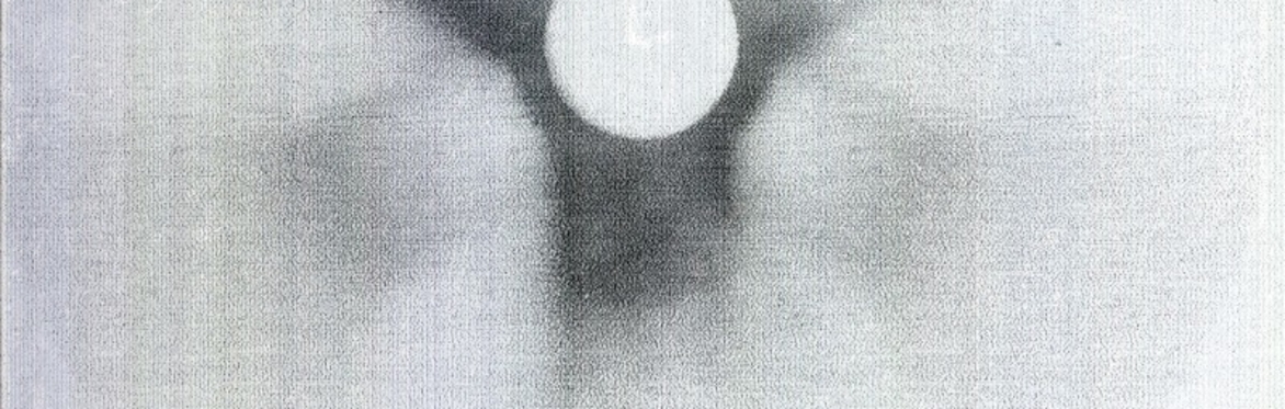 A grey scale record cover with the words: ‘111, Nottingham Contemporary, 02 Oct, Wu-Lu & Louis Carnell, Li Yilei, Juliana Day & Tom Harris’ pressed into it