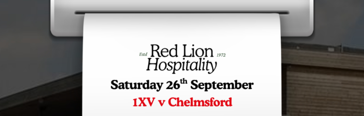 1XV V Chelmsford Pre Match Lunch Hospitality