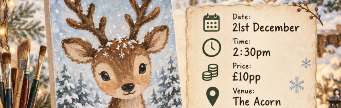 Paint a reindeer at The Acorn