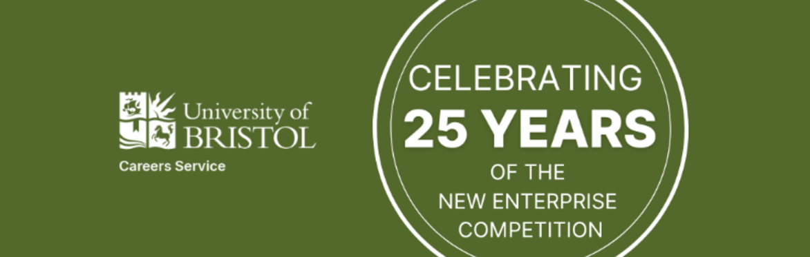 Banner celebrating 25 years of New Enterprise Competition