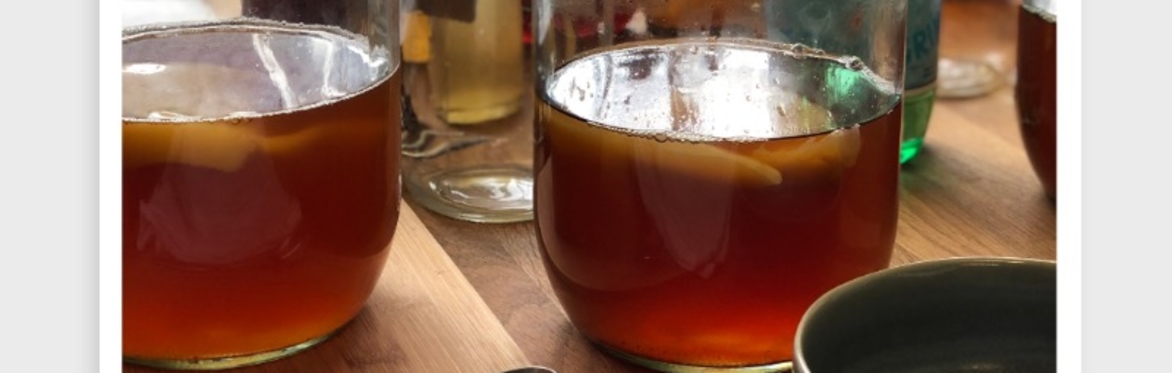 Jars of kombucha