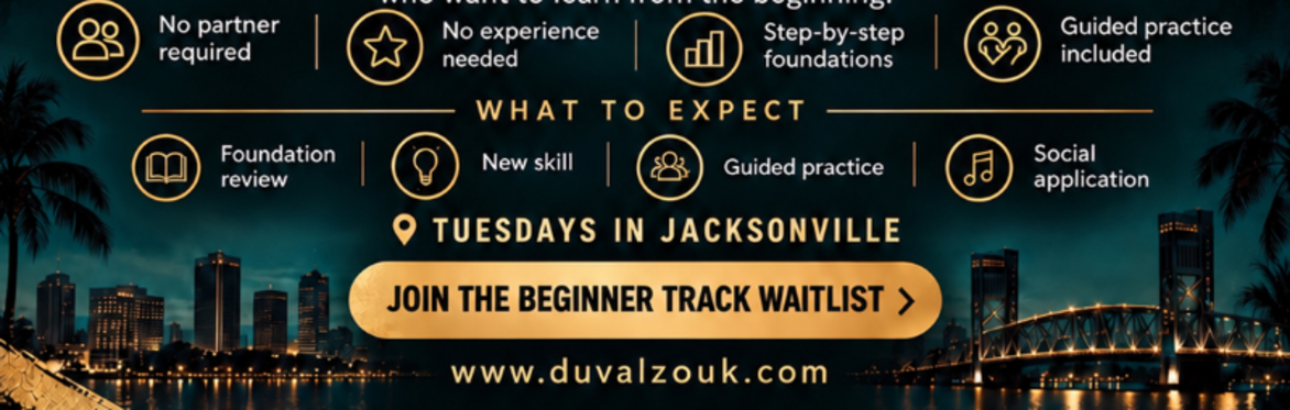 Duval Zouk Beginner Track | 4-Week Brazilian Zouk Series for New Dancers.