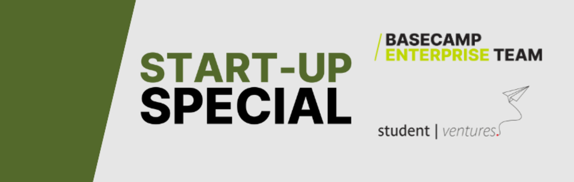 logo for start up special, basecamp enterprise and student ventures