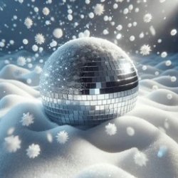 Glitter ball in snow