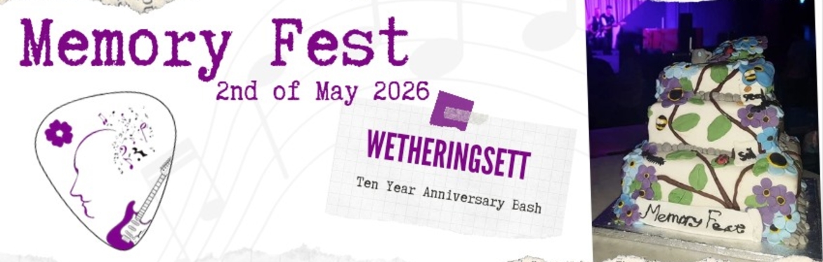 A header image with the Memory Fest Logo and a Cake