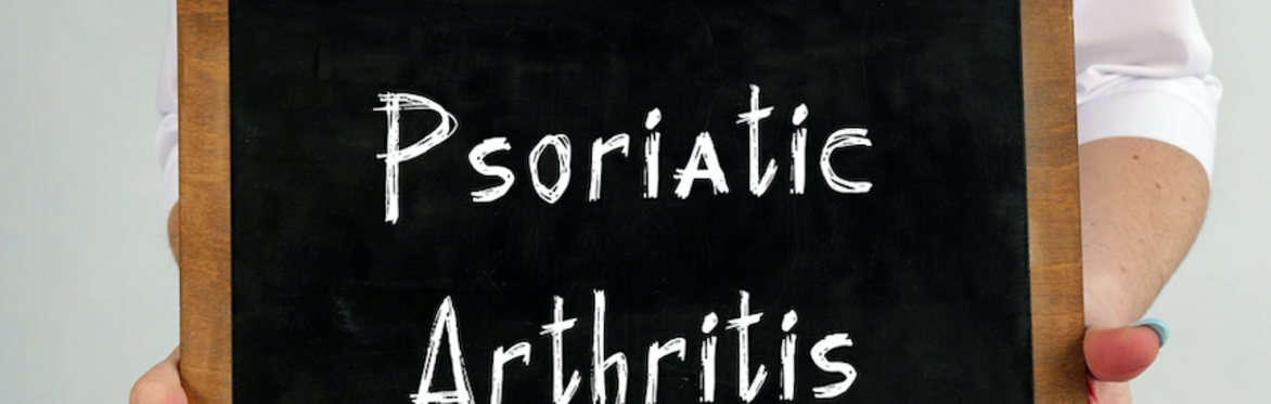 Blackboard with Psoriatic Arthritis written on it