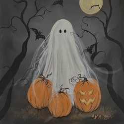 October Art with Amy Paint Night - Ghost