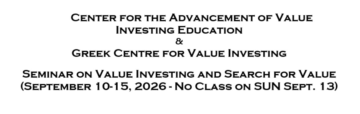 Ben Graham Centre’s 6th European Value Investing Seminar