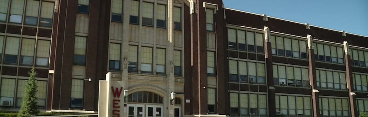 A picture of the front of the building