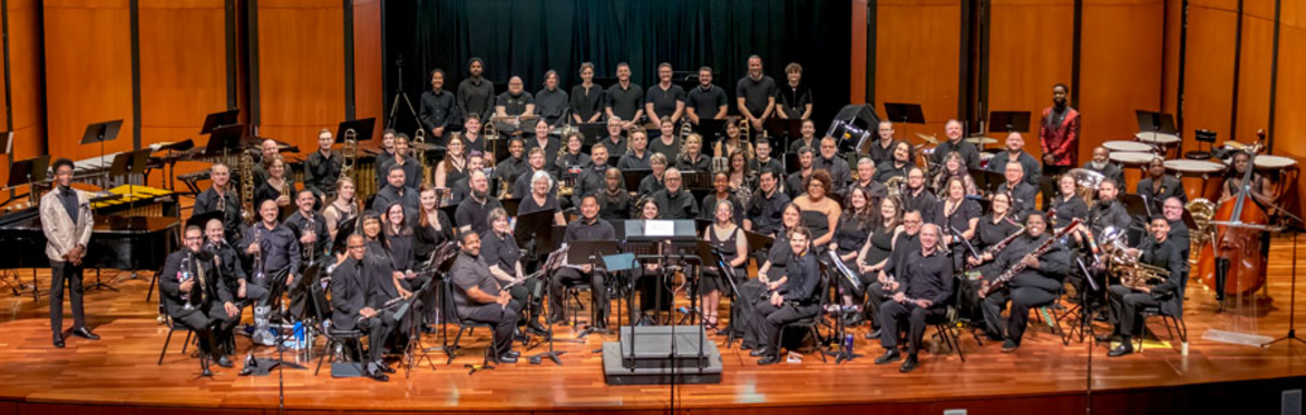 Atlanta Freedom Bands - Concert Band on stage at the Ray Charles Performing Arts Center