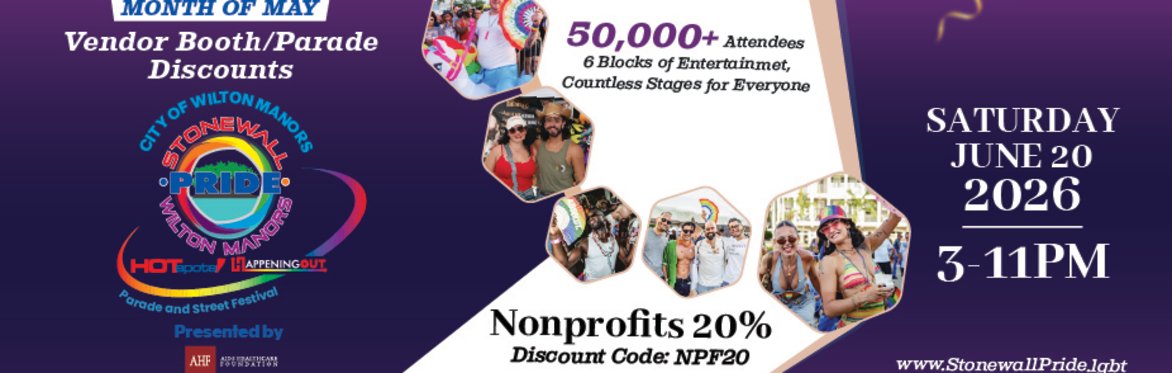 Wilton Manors Stonewall Pride Festival VENDOR signup and PARADE ENTRY 2026