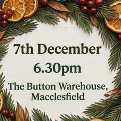 Image of Christmas wreath and details of event
