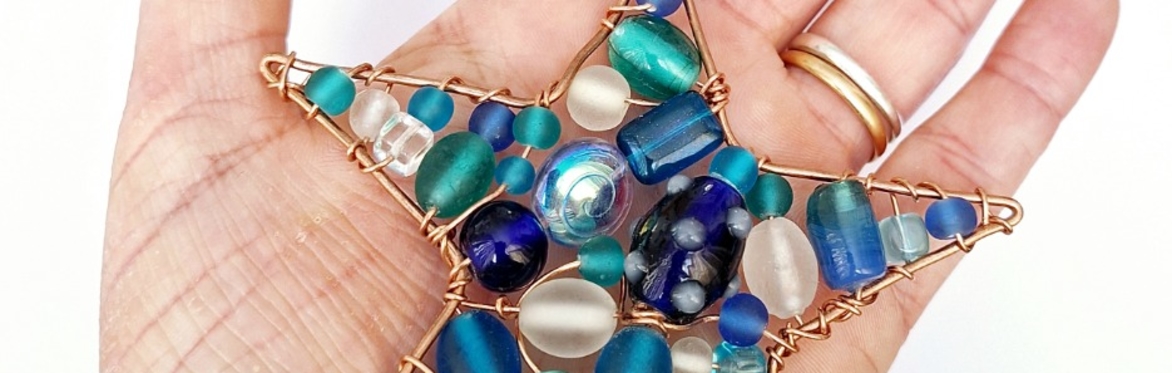 Beaded wire star