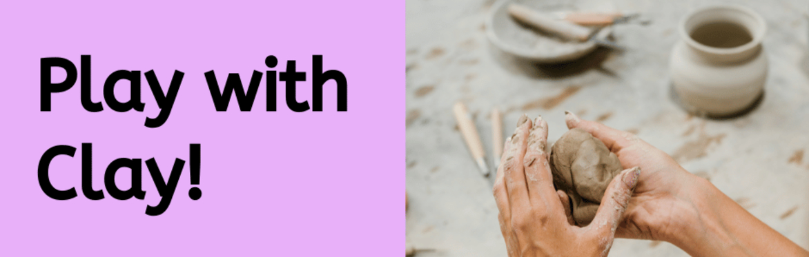 Class Name and photo of person's hands shaping clay