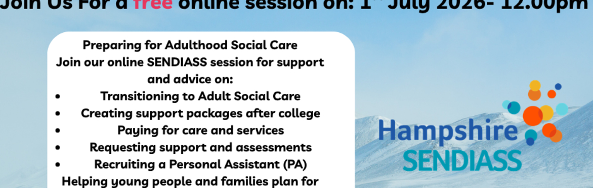 Online SENDIASS Session With Debra - Preparing for Adulthood Social Care