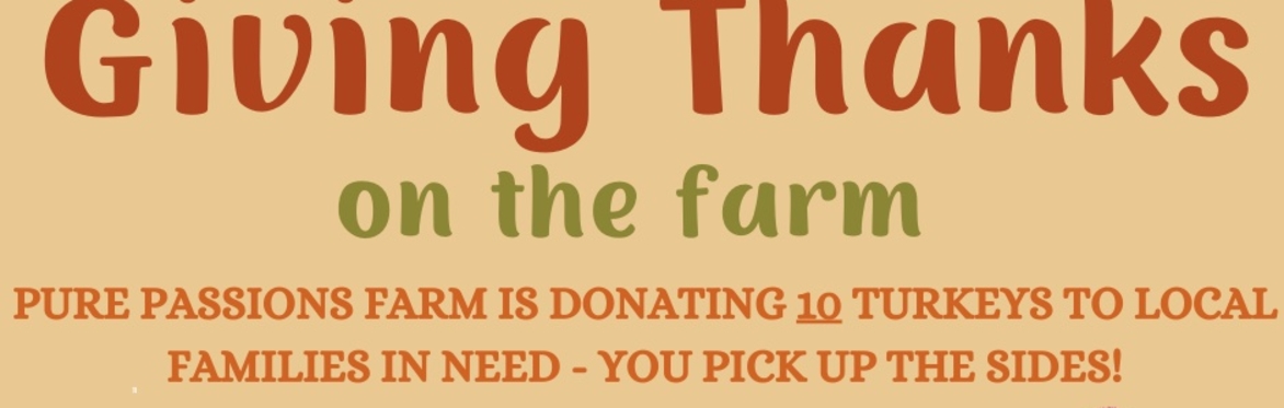 Thanksgiving - Giving Back on the Farm