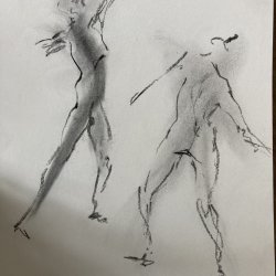 Charcoal sketch by Sara Myers