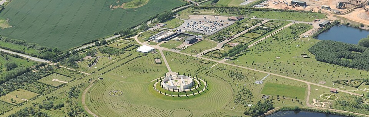 Aerial view of National Memorial Arboretum