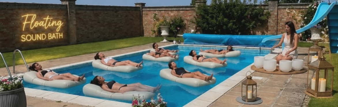 Floating Sound Bath Experience - Lots Bridge Farmhouse Pool, Three Holes, Upwell