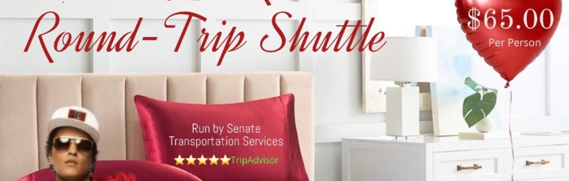 Bruno Mars🌹ROUND-TRIP Shuttle (San Antonio Airport Area to Alamodome)