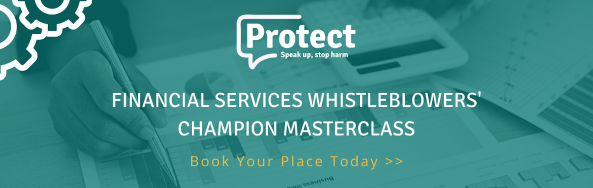 Financial Services Whistleblowers' Champion Masterclass - In Person Training
