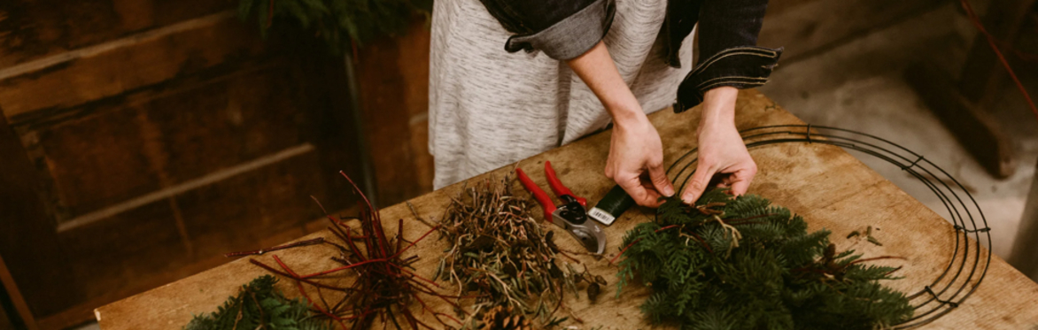 Christmas Wreath Making Demonstration with The Flower Bar