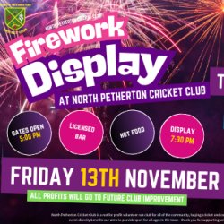 North Petherton Cricket club Firework Display 2026