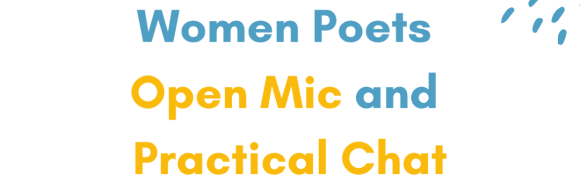 Women Poets' Network logo - blue, yellow and white