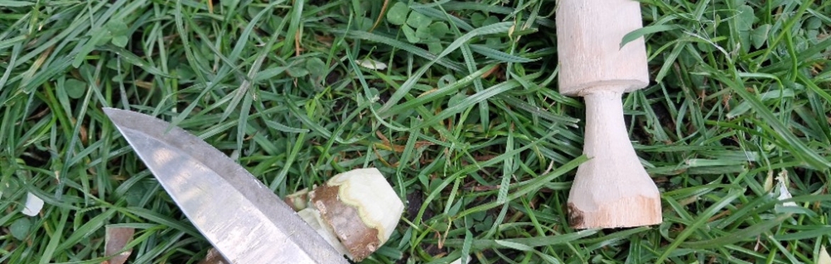 Whittling a mushroom