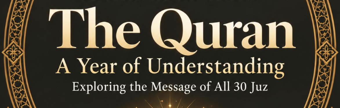 The Quran: A Year of Understanding — gold and charcoal artwork
