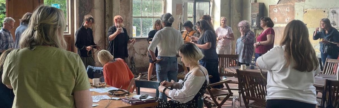 A Group Of People In A Room