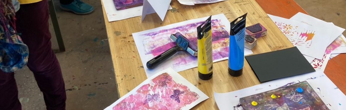 Design & Make Workshops for Young People: Magazine Monoprinting