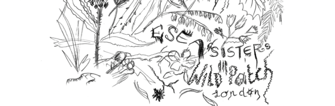 Drawing of plants with text ESEA Sisters, Wild Patch, London