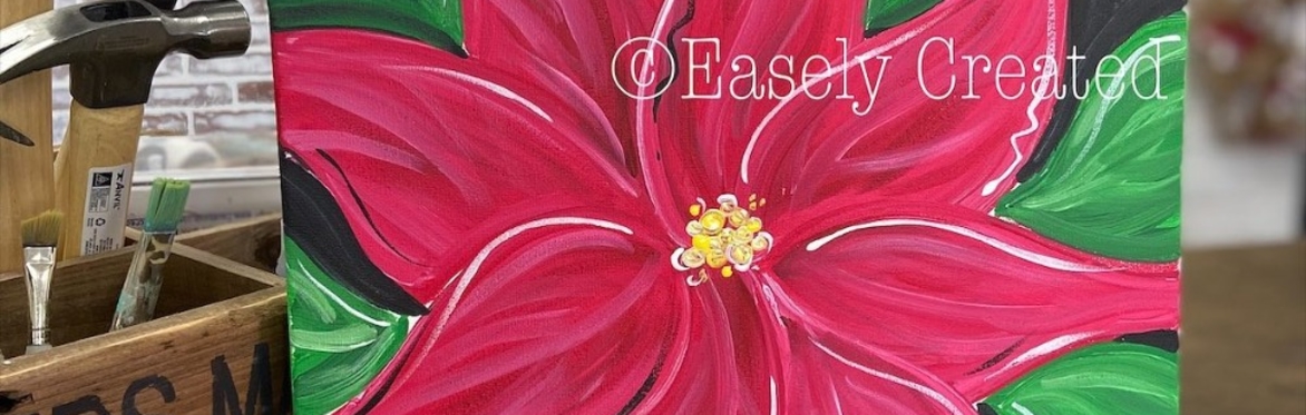 Poinsettia Canvas Paint Night