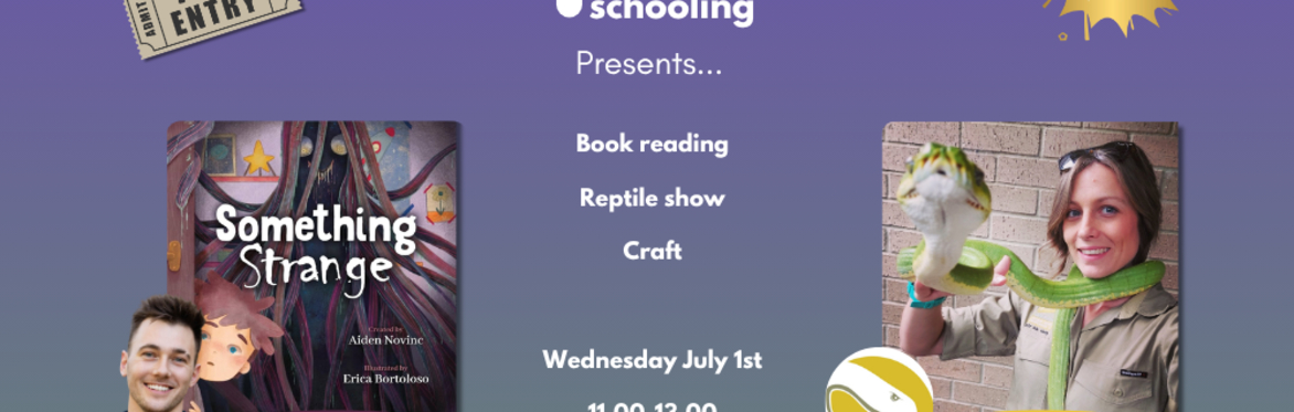Meet the author (Something Strange by Aiden Novinc) and the Reptiles (Emma, Canberra Snake Rescue)