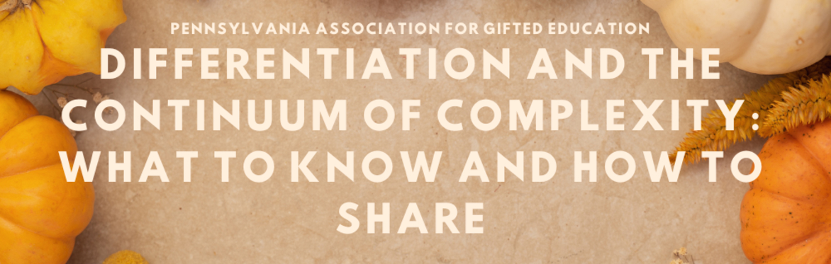 Differentiation and the Continuum of Complexity: What to Know and How to Share