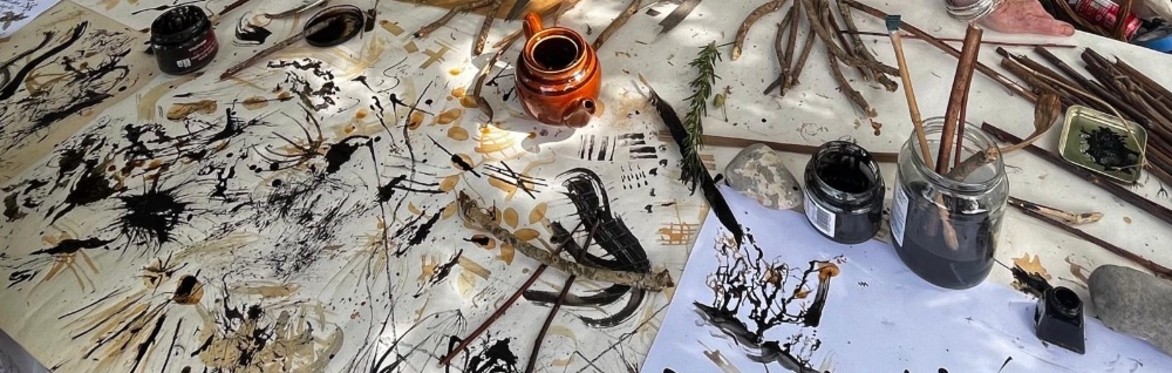 The Waves - Workshop : Mark making with Natural Materials.