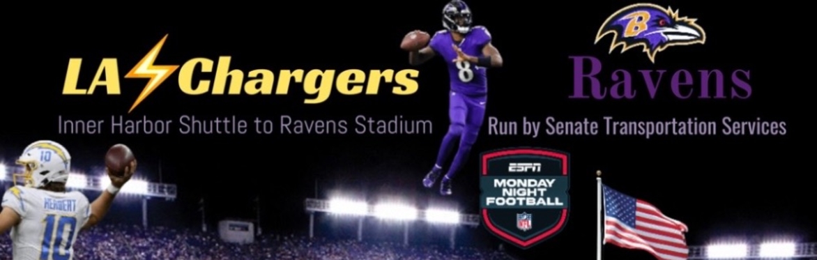 WEEK  Round-Trip Shuttle to LA⚡️Chargers vs RAVENS MNF⚫️🟣GAME