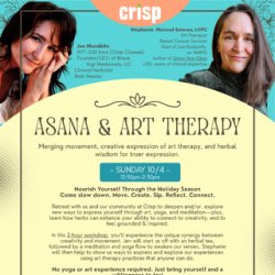 Workshop banner asana and art therapy event