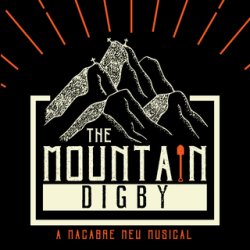 a white line drawing of a mountain on a black background